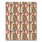 Abstract Face Collage Earthy Tones Rug