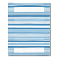 Blue And White Striped Horizontal Rug
