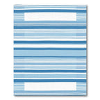 Blue And White Striped Horizontal Rug