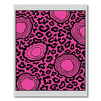 Hot Pink Abstract Leopard Agate Rug