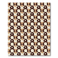 Retro Shadow Figure Arrangement Rug