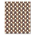 Retro Shadow Figure Arrangement Rug