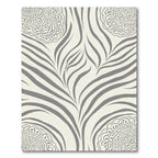 Neutral Gray Boho Inspired Faux Zebra Rug