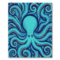 Aqua Blue Octopus Tentacle Swirl Rug