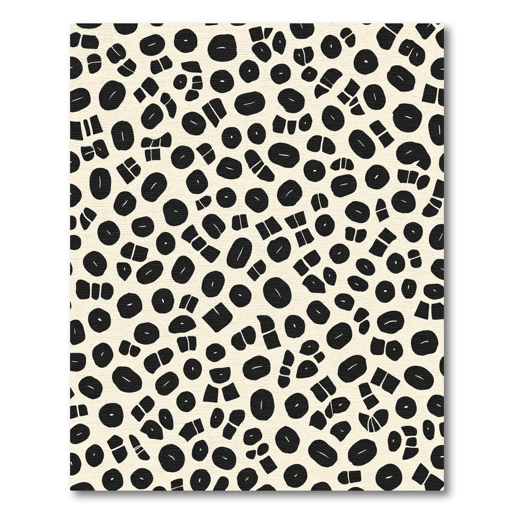 Abstract Black Organic Scatter Rug