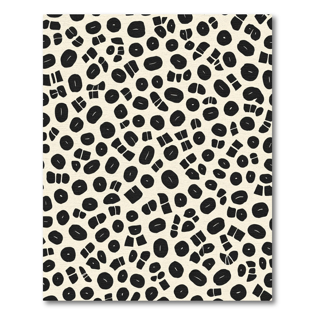 Abstract Black Organic Scatter Rug