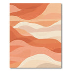 Terracotta Abstract Wave Layers Rug