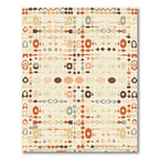 Earthy Tan Geometric Tribal Stripe Rug
