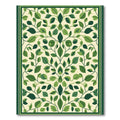 Green Leafy Vines Mandala Rug