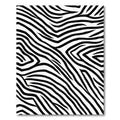 Striking Black White Curving Lines Rug