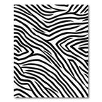 Striking Black White Curving Lines Rug