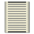Minimalist Gray Cream Striped Rug