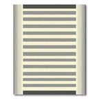 Minimalist Gray Cream Striped Rug