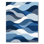 Shades Blue Wavy Abstract Rug