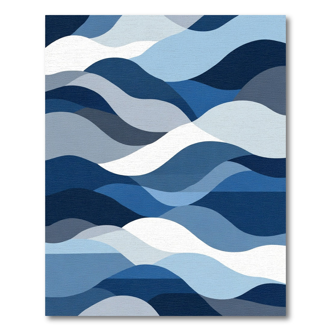 Shades Blue Wavy Abstract Rug
