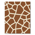 Brown Cream Giraffe Skin Texture Rug