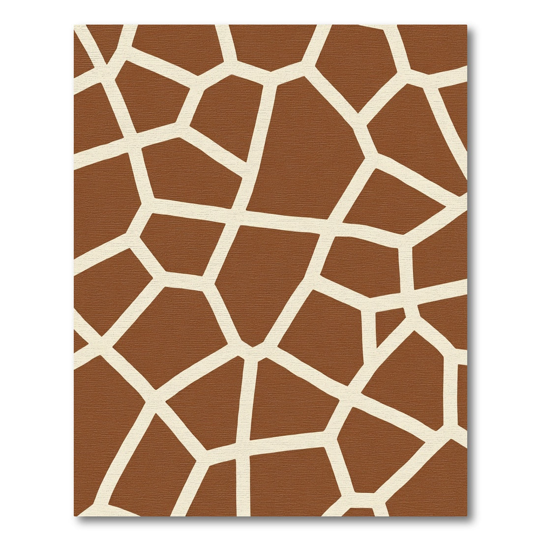Brown Cream Giraffe Skin Texture Rug