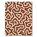 Warm Earthy Swirl Maze Rug
