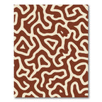 Warm Earthy Swirl Maze Rug