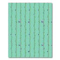 Mint Green Purple Floral Vine Runner Rug