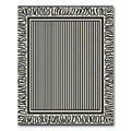 Black And White Striped Border Rug