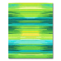 Abstract Green Teal Horizontal Lines Rug