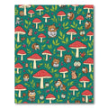 Whimsical Forest Creatures Mushroom Garden Rug