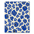 Bold Blue Amoeba Organic Shapes Rug