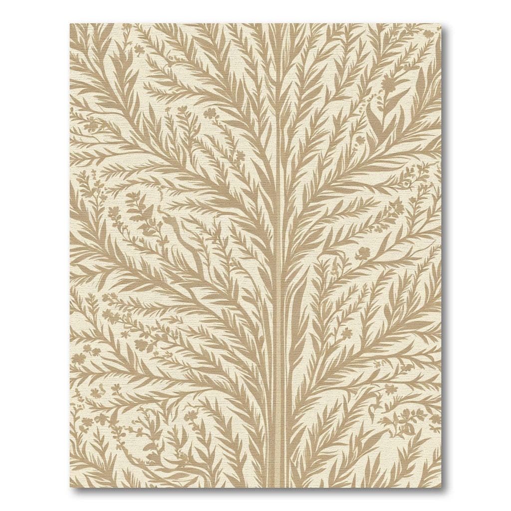 Earthy Tan Botanical Branch Harmony Rug