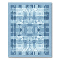 Geometric Layers Indigo Abstract Rug