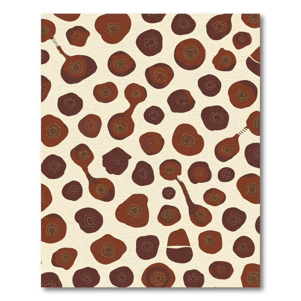 Crimson Abstract Organic Blossom Rug