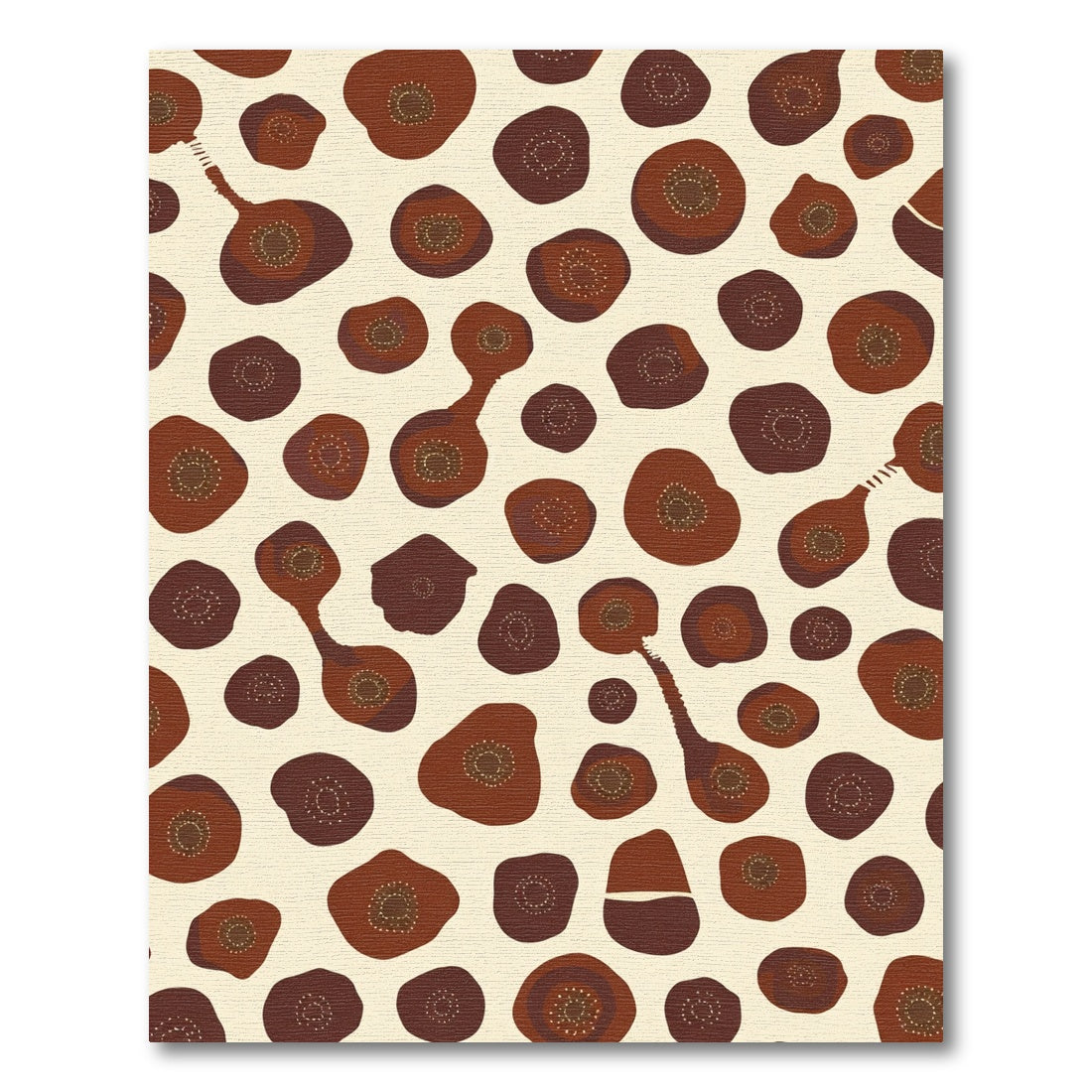 Crimson Abstract Organic Blossom Rug