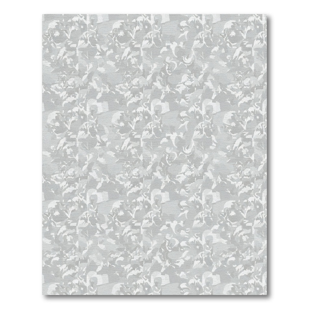 Monochromatic Abstract Floral Swirl Rug