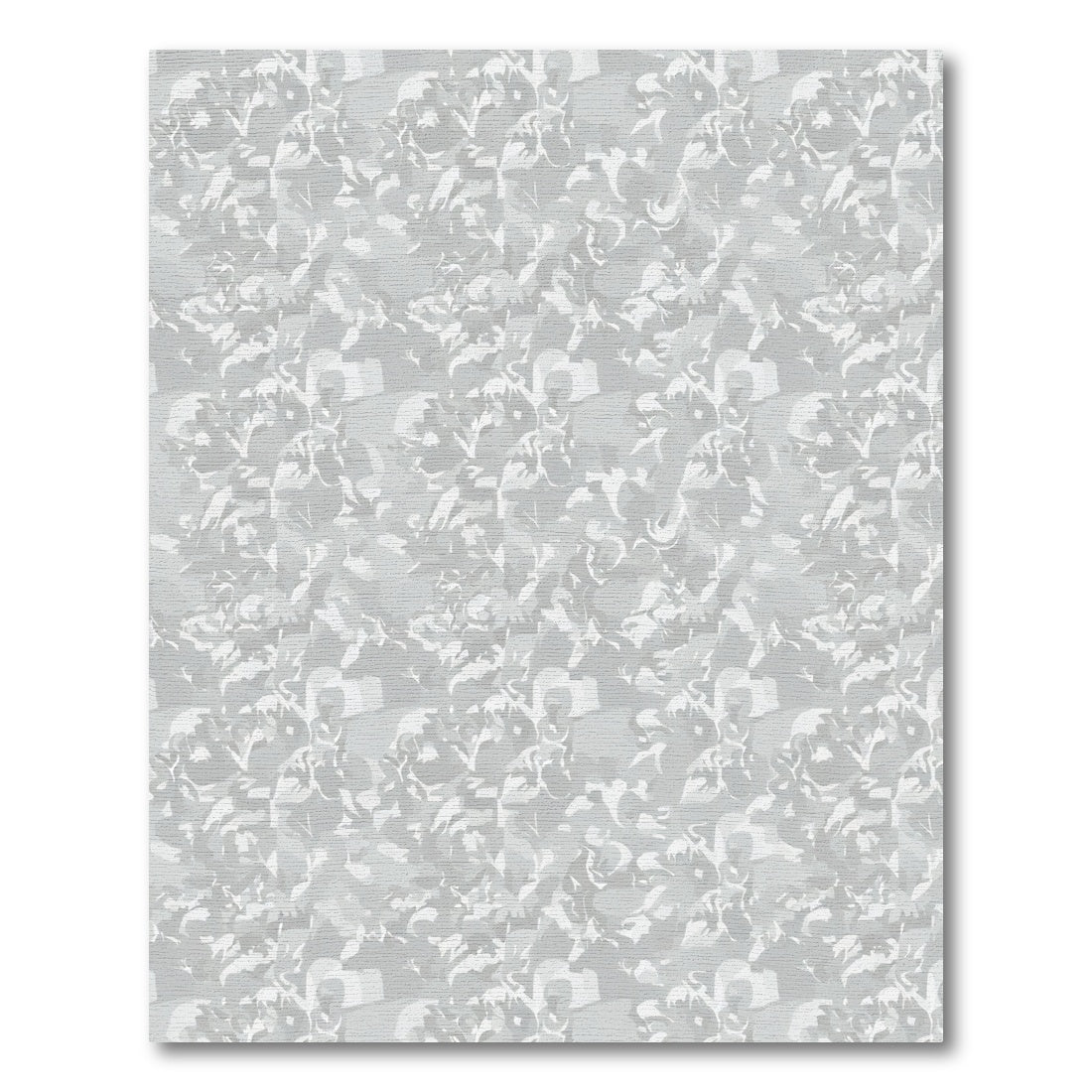 Monochromatic Abstract Floral Swirl Rug