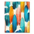Vibrant Surfboards Ocean Waves Splash Rug