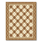 Earthy Tones Geometric Diamond Arrangement Rug