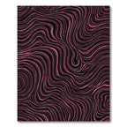 Bold Pink Black Swirl Topography Rug