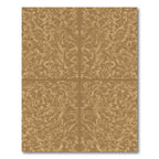 Golden Brown Swirl Damask Relief Rug