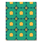 Teal Yellow Intricate Floral Medallion Rug