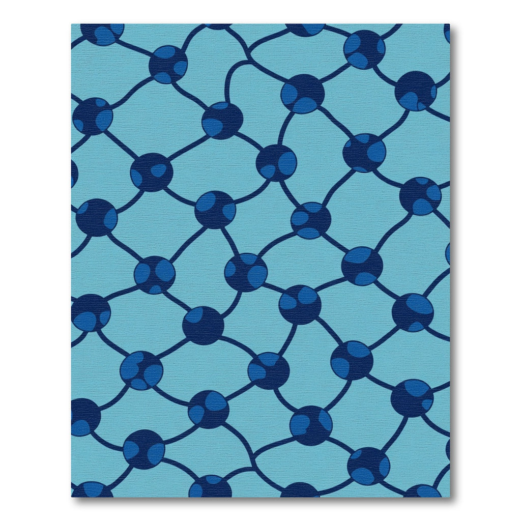 Blue Linked Circles Net Rug