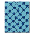 Blue Linked Circles Net Rug