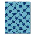 Blue Linked Circles Net Rug