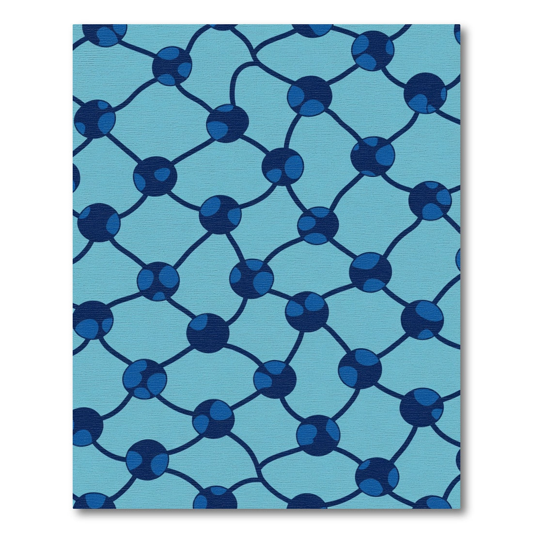 Blue Linked Circles Net Rug