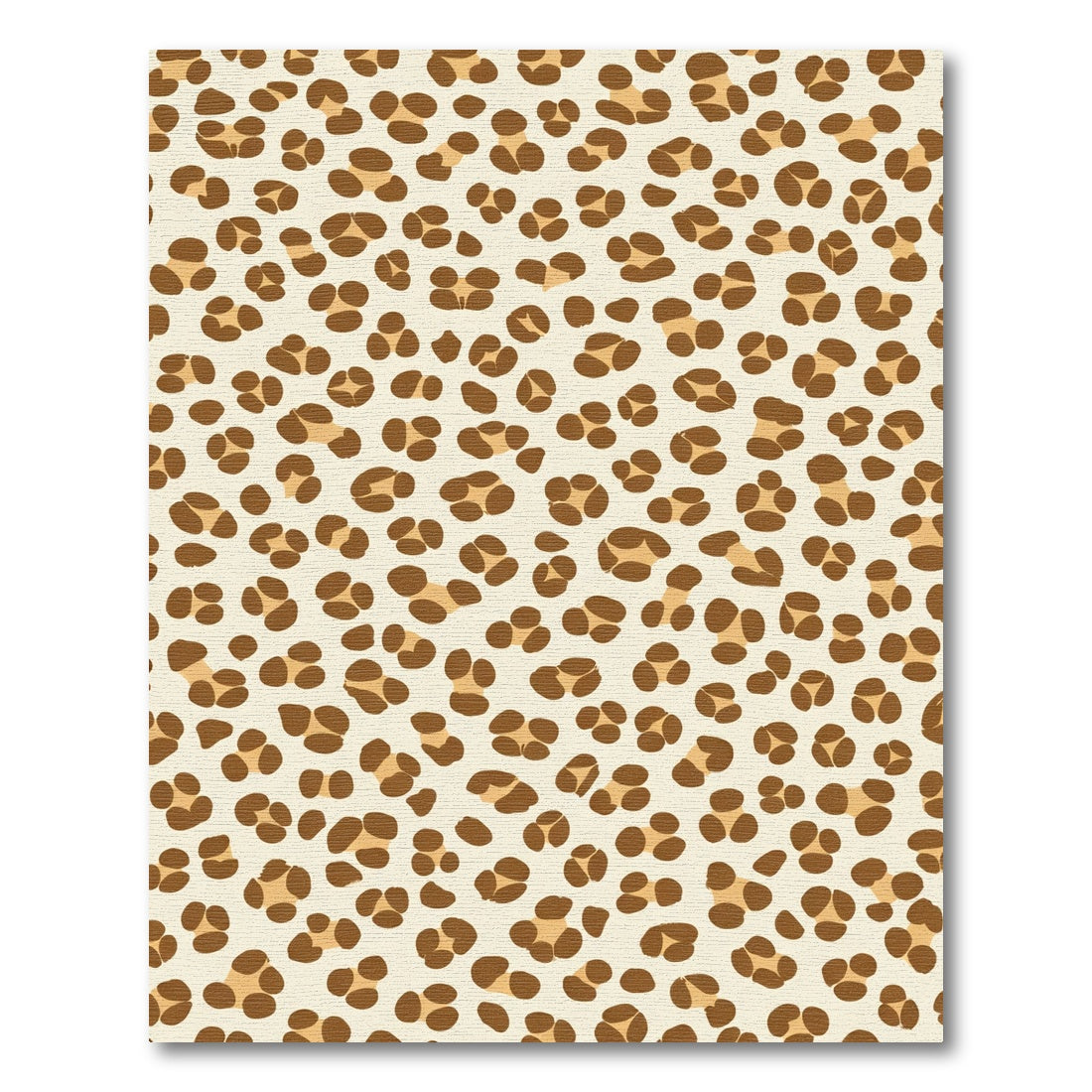 Cream Brown Spotted Animal Print Rug