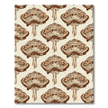 Earthy Brown Mushroom Silhouette Repeat Rug