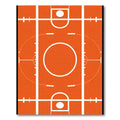 Orange Basketball Court Graphic Rug
