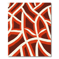 Crimson Interlocking Abstract Lines Rug