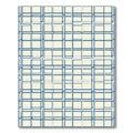 Navy Blue Geometric Interlocking Squares Rug