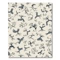 Paleolithic Creatures Repeating Graphic Rug