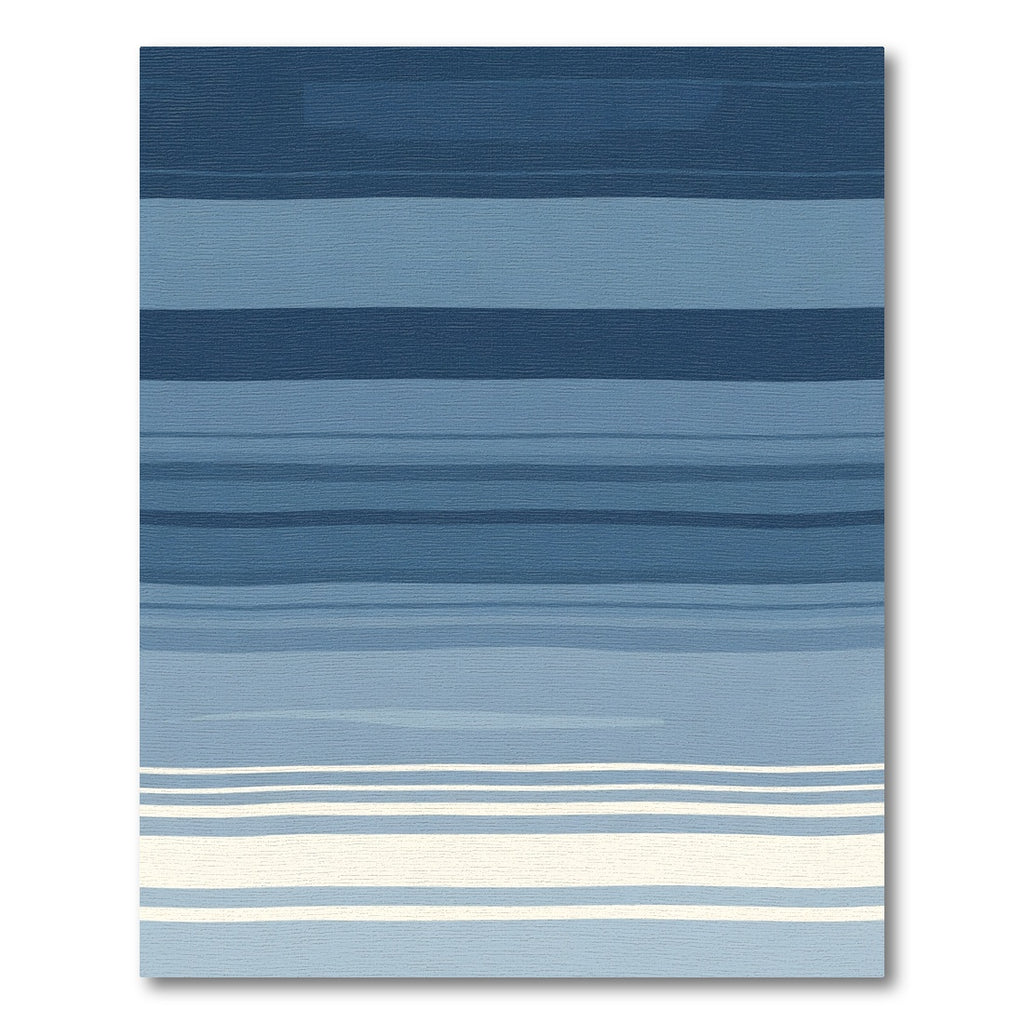 Modern Blue Gradation Striped Rug